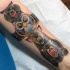 Tatuaje en el antebrazo, tótem excelente de animales salvajes