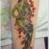 originale stile dipinto seduccente donna zombie tatuaggio su braccio