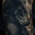 Tatuaggio carino sul braccio la testa dell'orso
