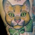 Tatuaggio colorato il ritratto del gatto by Tomi Kuutsisto
