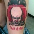 ritratto di un pagliaccio cattivo tatuaggio