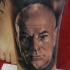 Portrait Stil farbiges Schulter Tattoo von Professor Xaviers Portrait