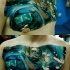 Real life like movie scene tattoo tattoo of Joker in car chase
