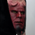 Realism style colored arm tattoo of famous hero Hellboy