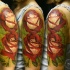 Realismusstil farbiger Schulter Tattoo der großen wunderbaren Rosen