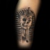 Realism style colored tattoo of Egypt statue