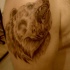 Old school bear and roses tattoo on half sleeve - Tattooimages.biz