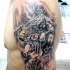 dio scandinavo odino tatuaggio a mezza manica