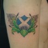 bel idea bandiera scozzese tatuaggio su spalla