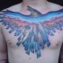 Seattle theme patriotic tattoo on chest by viptattoo