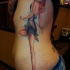 bella sexy ragazza pin up tatuaggio su costolette