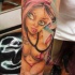 sexy infermiera ragazza pin up avambraccio tatuaggio