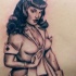 sexy infermiera ragazza pin up tatuaggio