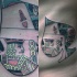 Tatuaje en el pecho, símbolo pica con dibujo único