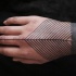 semplice tribale stile  inchiostro nero ornamento tatuaggio su mano