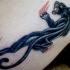 Pequeña pantera tatuaje en tinta negra