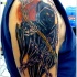 spaventoso triste mietitore tatuaggio sulla spalla