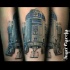 Star Wars hero r2d2 naturally colored tattoo by Juan Garcia
