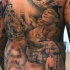 Tatuaje en la espalda, boxeadores diferentes famosos bien dibujados