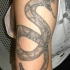 Schwarze Tinte Schlange Tattoo am Arm