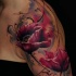Süßes schönes farbiges Schulter Tattoo von Wildblumen