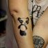 dolce piccolo cinese panda tatuaggio su braccio