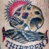 tredici numero fortunato con cranio tatuaggio