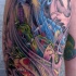 Tatuaje de color 3d Dragones y peces koi