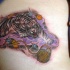 Tatuaje Tigre arrastrándose a través del espacio