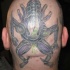 Tatuaje en la cabeza Xenomorph espeluznante