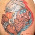 Aquila umanizato patriotica americana tatuaggio