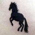 Tatuaje Silueta del caballo negro