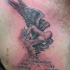 Tatuaggio sul petto angelo 3D