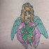 Tatuaje Mujer ángel con las uvas