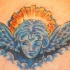 Tatuaje Ángel azul con el sol