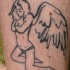 Tatuaje la chica con las alas del ángel