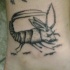 Tatouage sur la cheville de scorpion-lapin