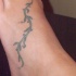 Tatouage sur le pied d'une plante
