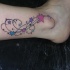 Beaucoup d'étoiles le tatouage sur la cheville multicolore