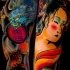 Tatuaje estilo asiático en color