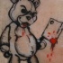 cattivo orsetto tatuaggio nero