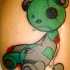 orsacchiotto stracciato tatuaggio colorato