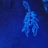 piccolo scorpione fosforescente tatuaggio