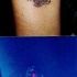 Papillon fluorescent tatouage coloré
