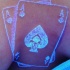 asso di spade fosforescente tatuaggio