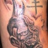 Le tatouage de démon asiatique noir et blanc