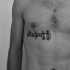 buddista indu' mantra inchiostro nero tatuaggio