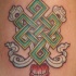 Le tatouage de symbole bouddhiste vert
