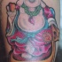 buddha sorridente tatuaggio colorato