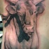 toro domestico tatuaggio nero